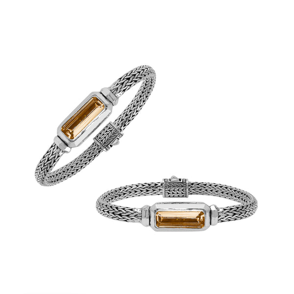 AB-1288-CT Sterling Silver Bracelet With Citrine Q.