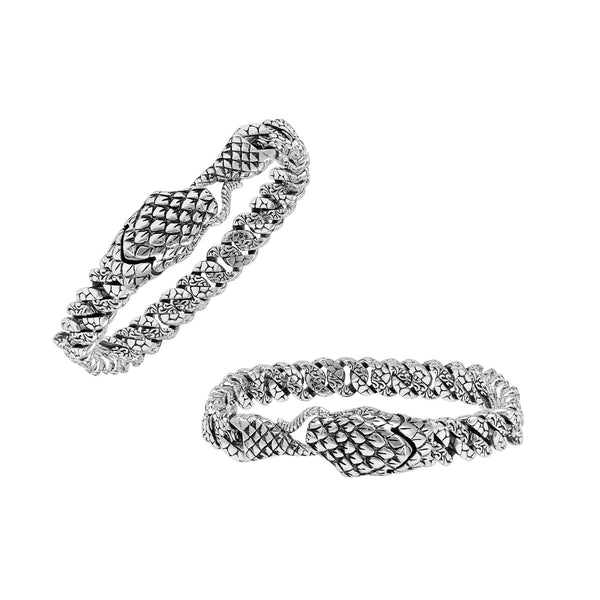 AB-7037-S Sterling Silver Snake Bracelet