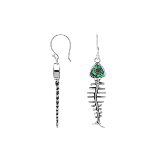 AE-1221-AB Sterling Silver Earring With Abalone Shell