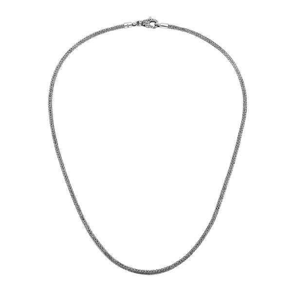 AN-1001-S-3MM Bali Hand Crafted Sterling Silver Chain With Lobster