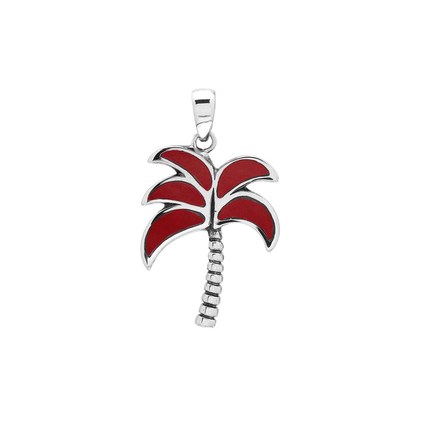 AP-1180-CR Sterling Silver Pendant with Coral