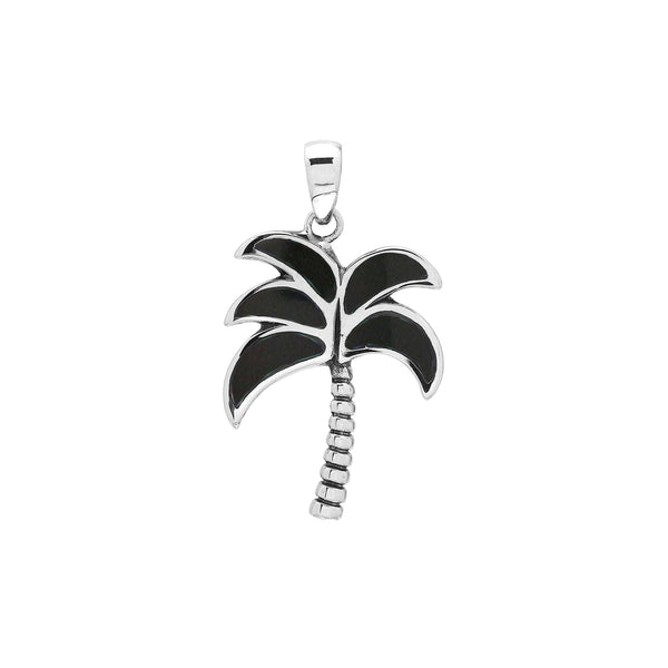 AP-1180-SHB Sterling Silver Pendant with Black Shell