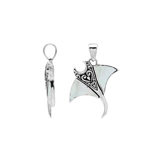 AP-1224-MOP Sterling Silver Pendant with Mother Of Pearl