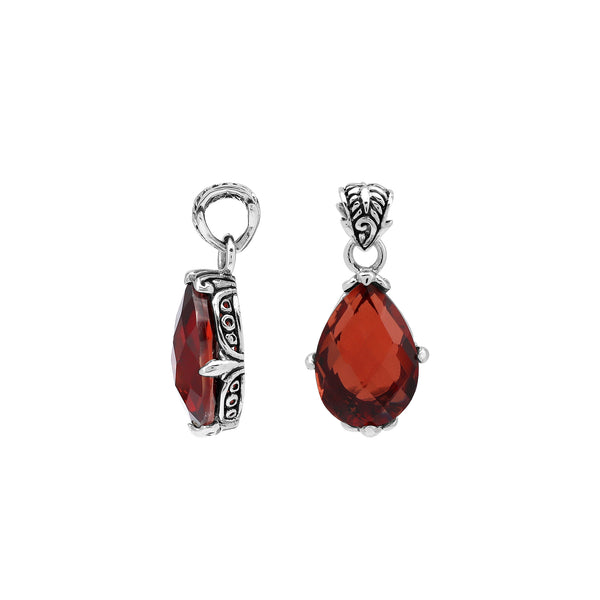 AP-8038-GA Sterling Silver Pendant With Garnet