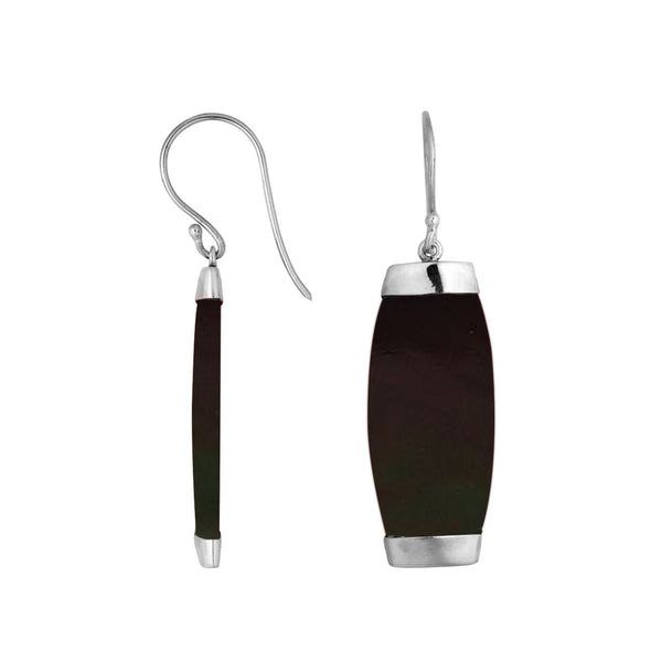 SE-2207-SHB Sterling Silver Earring With Black Shell