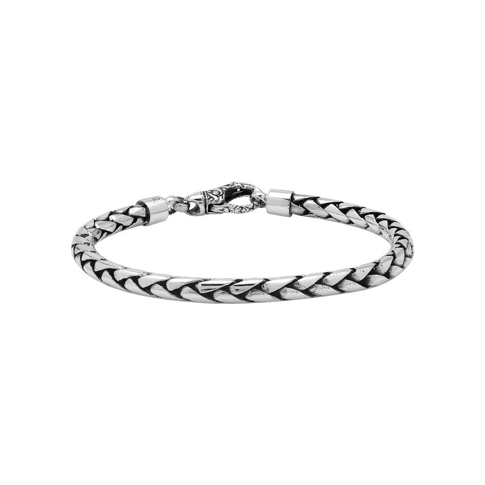 AB-1002-S-6MM-8" Bali Hand Crafted Sterling Silver Bracelet With Lobster Jewelry Bali Designs Inc 