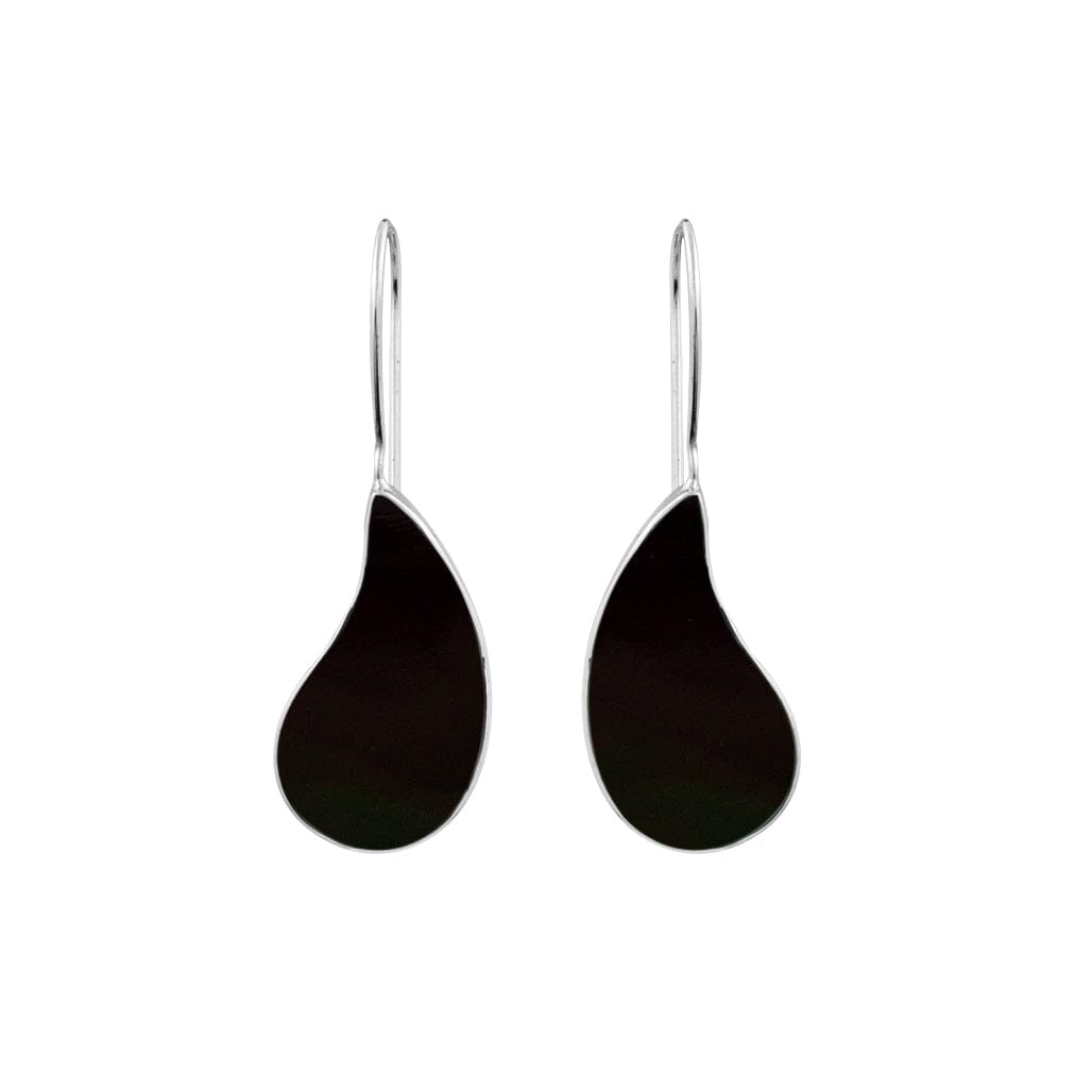 AE-1023-SHB Sterling Silver Earring With Black Shell Jewelry Bali Designs Inc 