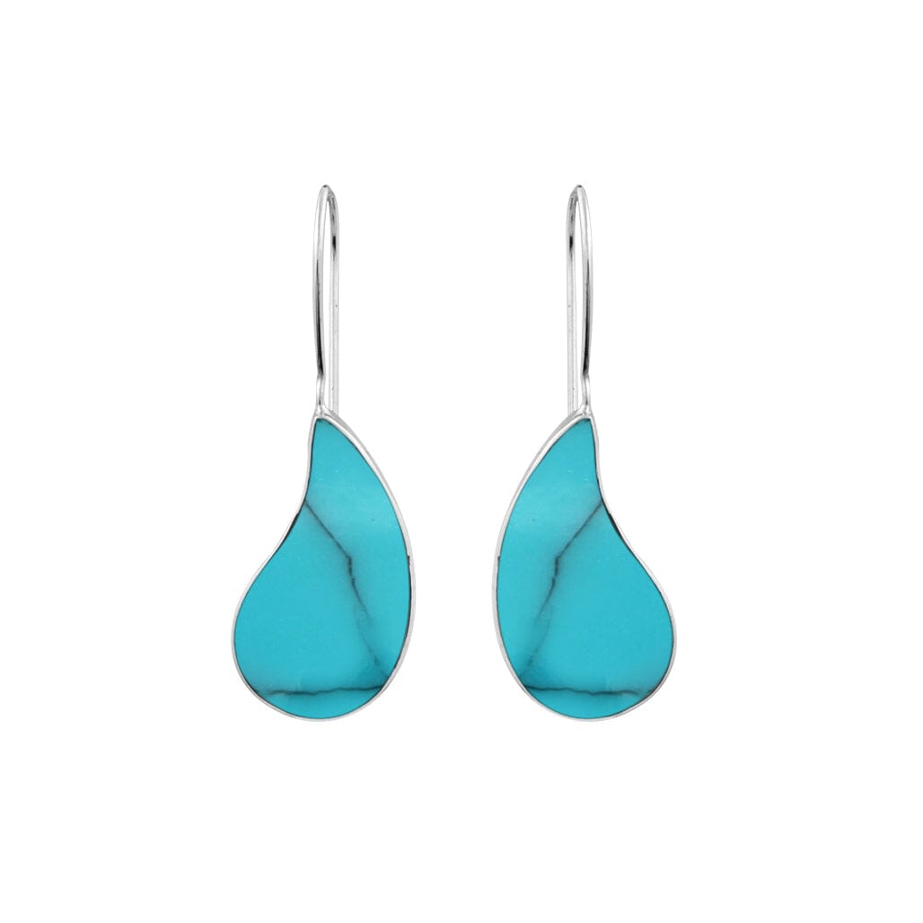 AE-1023-TQ Sterling Silver Earring With Turquoise Shell Jewelry Bali Designs Inc 