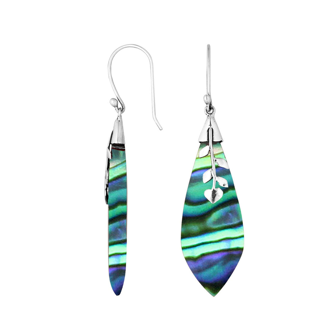 AE-1102-AB Sterling Silver Earring With Abalone Shell Jewelry Bali Designs Inc 