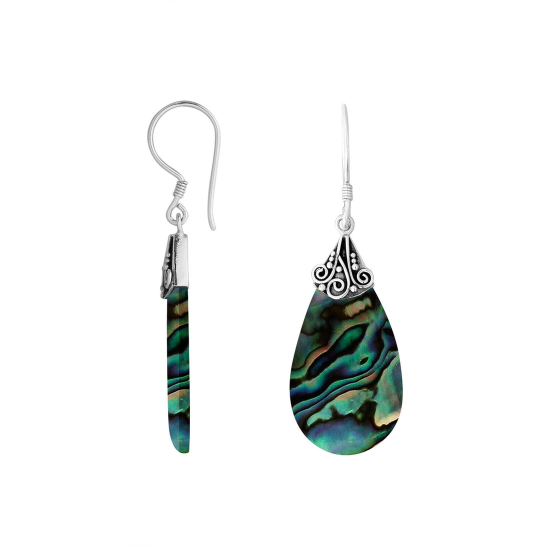 AE-1150-AB Sterling Silver Earring With Abalone Shall Jewelry Bali Designs Inc 