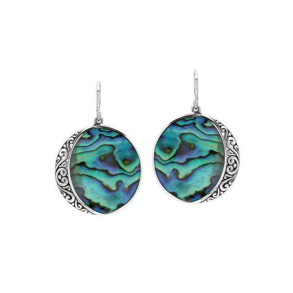 AE-1210-AB Sterling Silver Earring With Abalone Shell Jewelry Bali Designs Inc 