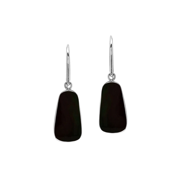 AE-1211-SHB Sterling Silver Earring With Black Shell Jewelry Bali Designs Inc 