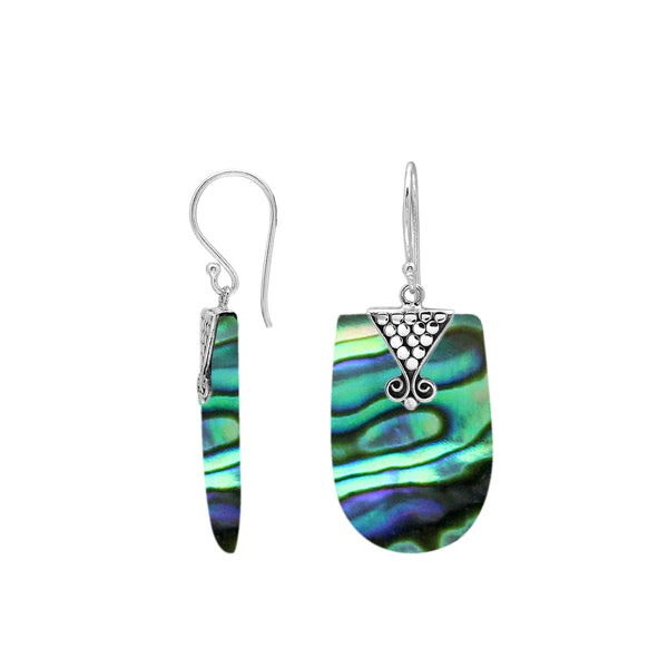 AE-1215-AB Sterling Silver Earring With Abalone Shell Jewelry Bali Designs Inc 