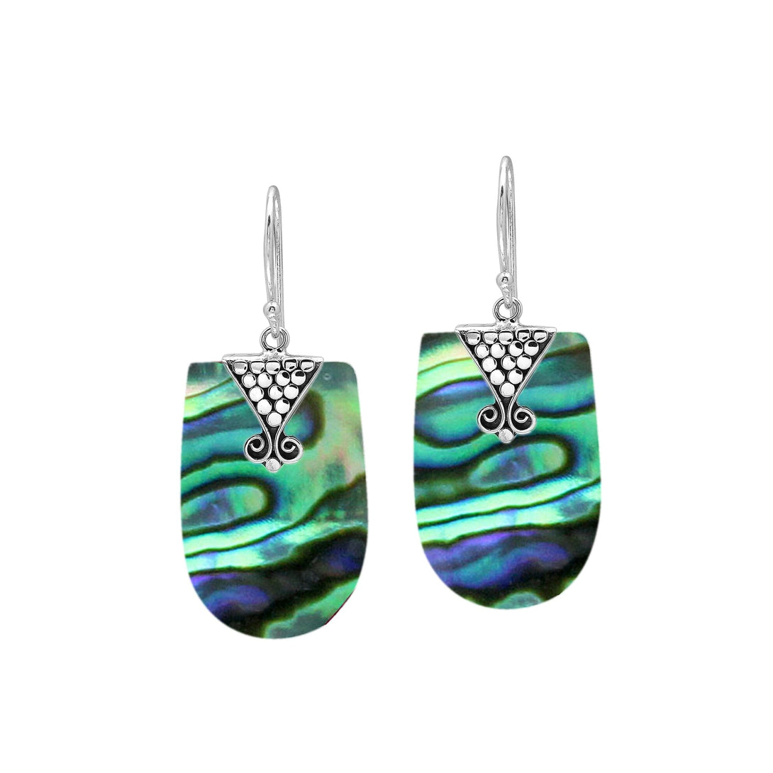 AE-1215-AB Sterling Silver Earring With Abalone Shell Jewelry Bali Designs Inc 