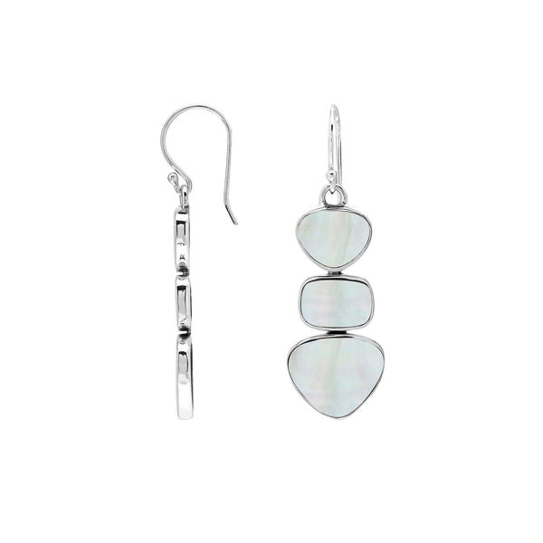 AE-6346-MOP Sterling Silver Earring With Mother of Pearl Jewelry Bali Designs Inc 