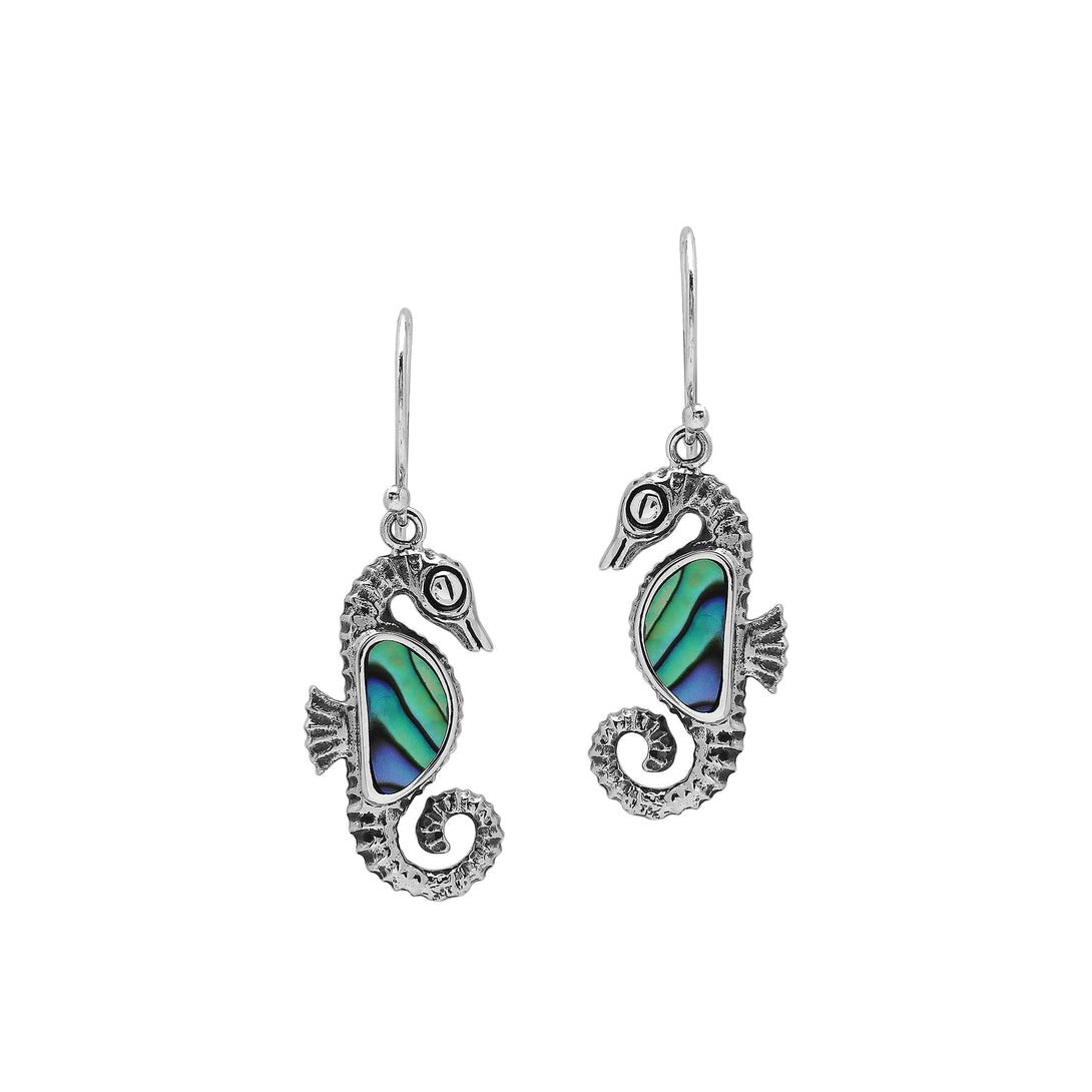 AE-6352-AB Sterling Silver Earring With Abalone Shell Jewelry Bali Designs Inc 