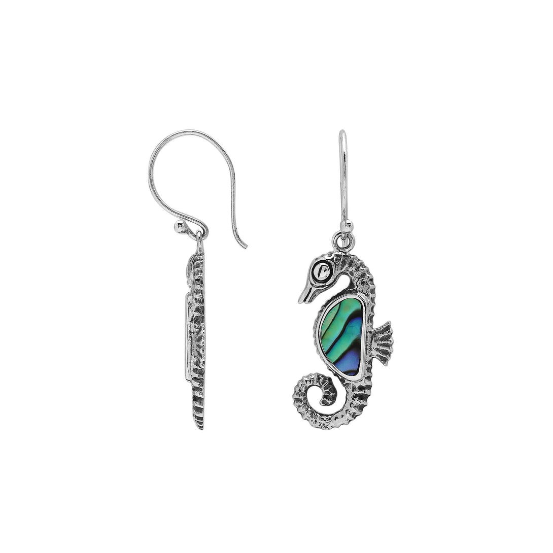 AE-6352-AB Sterling Silver Earring With Abalone Shell Jewelry Bali Designs Inc 