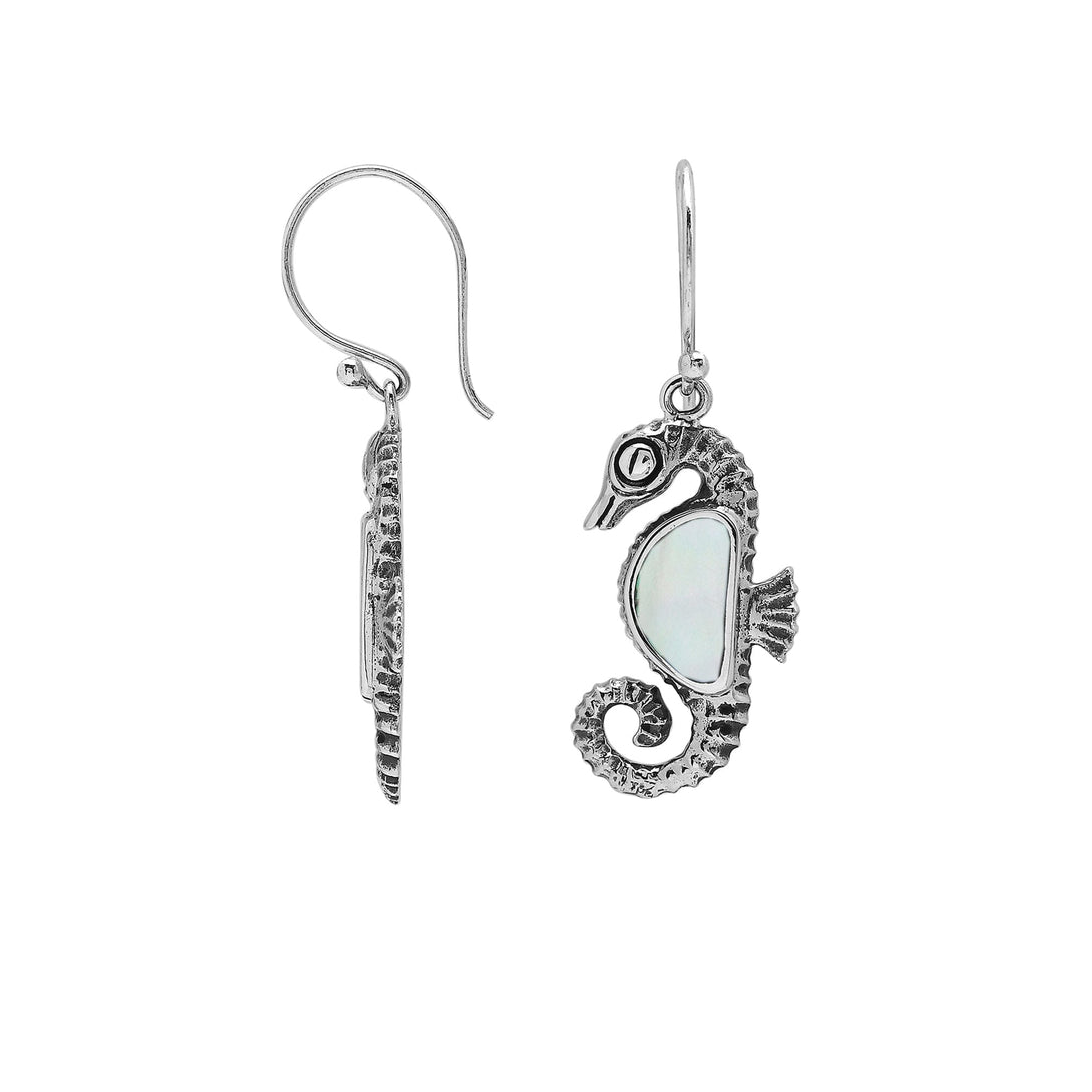 AE-6352-MOP Sterling Silver Earring With Mother Of Pearl Jewelry Bali Designs Inc 