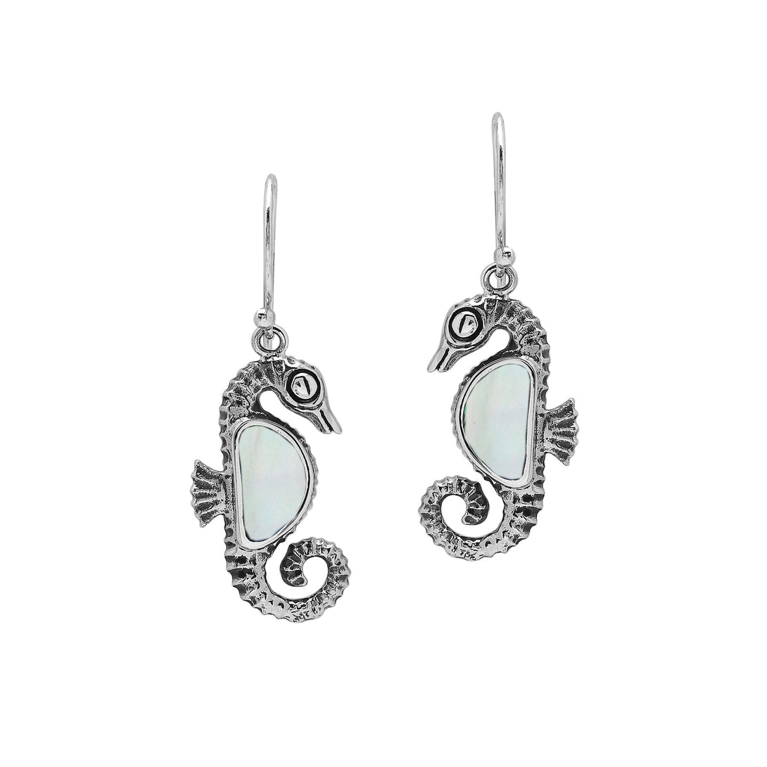 AE-6352-MOP Sterling Silver Earring With Mother Of Pearl Jewelry Bali Designs Inc 