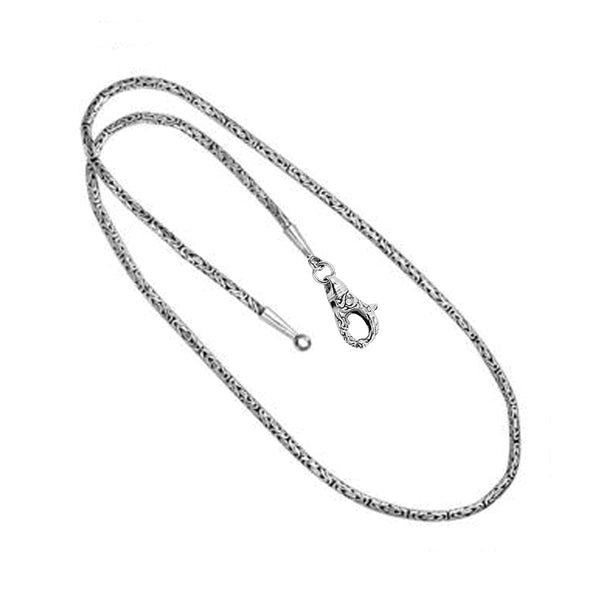 AN-1000-S-2MM-16" Bali Hand Crafted Sterling Silver Chain With Lobster Jewelry Bali Designs Inc 