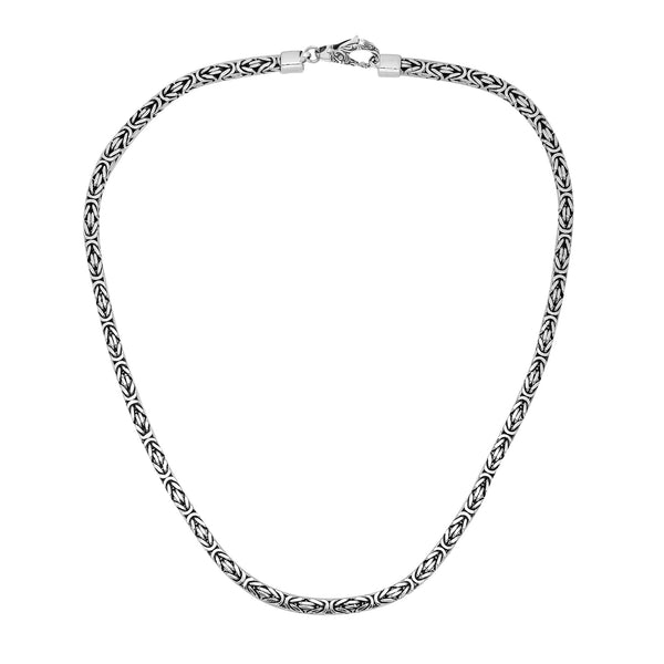 AN-6320-S-4MM-16" Bali Hand Crafted Sterling Silver Chain With Lobster Jewelry Bali Designs Inc 