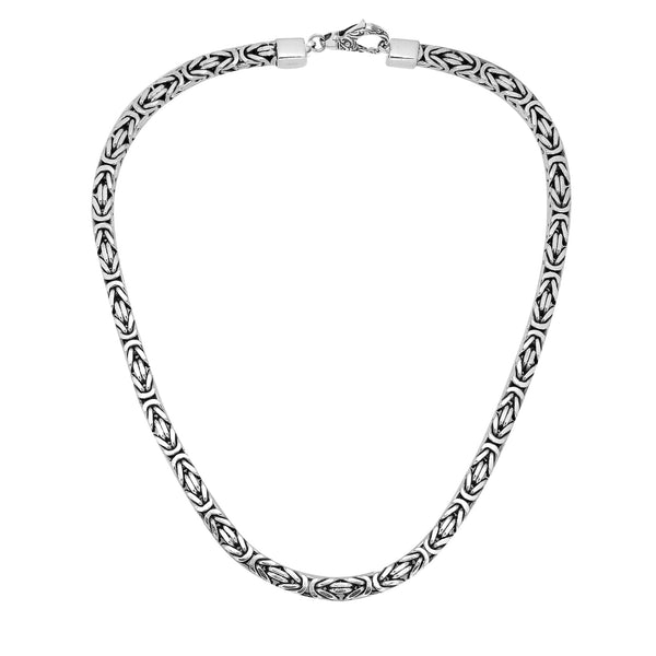 AN-6320-S-6MM-16" Bali Hand Crafted Sterling Silver Chain With Lobster Jewelry Bali Designs Inc 