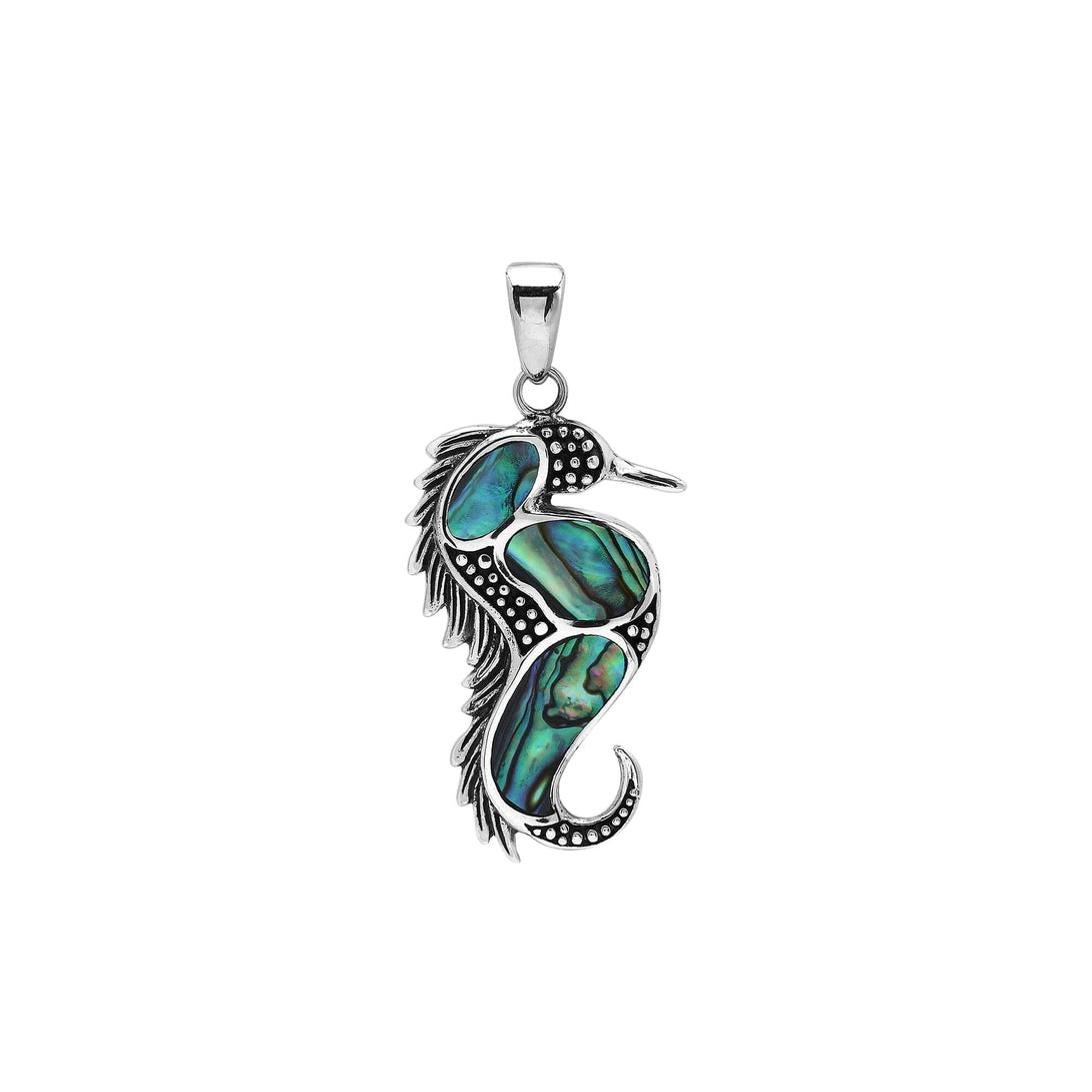 AP-1177-AB Sterling Silver Pendant with Abalone Shell Jewelry Bali Designs Inc 