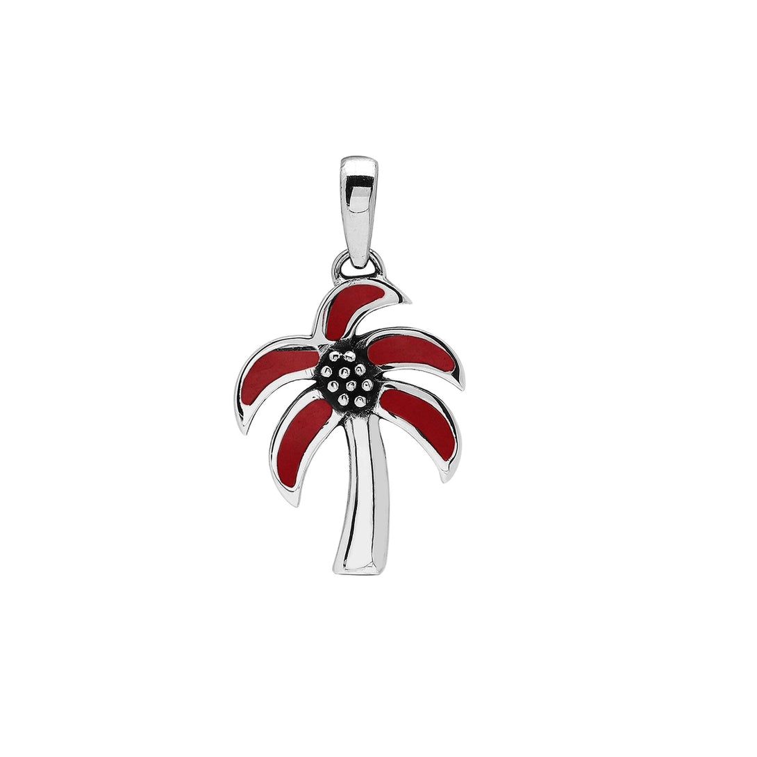 AP-1179-CR Sterling Silver Pendant with Coral Jewelry Bali Designs Inc 