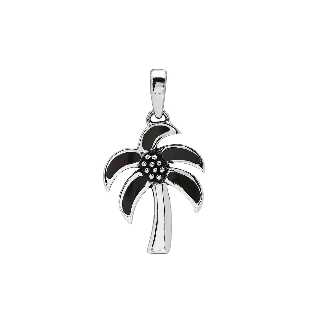 AP-1179-SHB Sterling Silver Pendant with Black Shell Jewelry Bali Designs Inc 