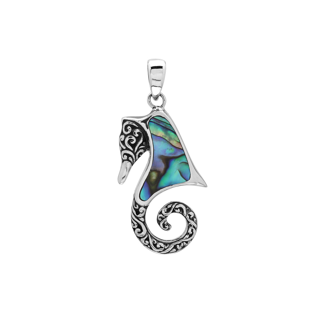 AP-1182-AB Sterling Silver Pendant with Abalone Shell Jewelry Bali Designs Inc 