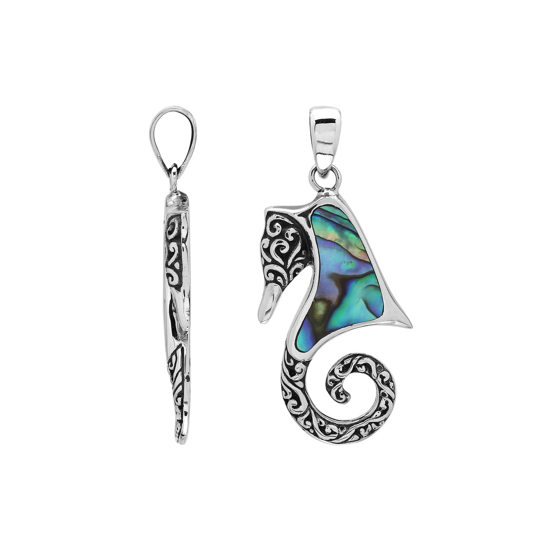 AP-1182-AB Sterling Silver Pendant with Abalone Shell Jewelry Bali Designs Inc 