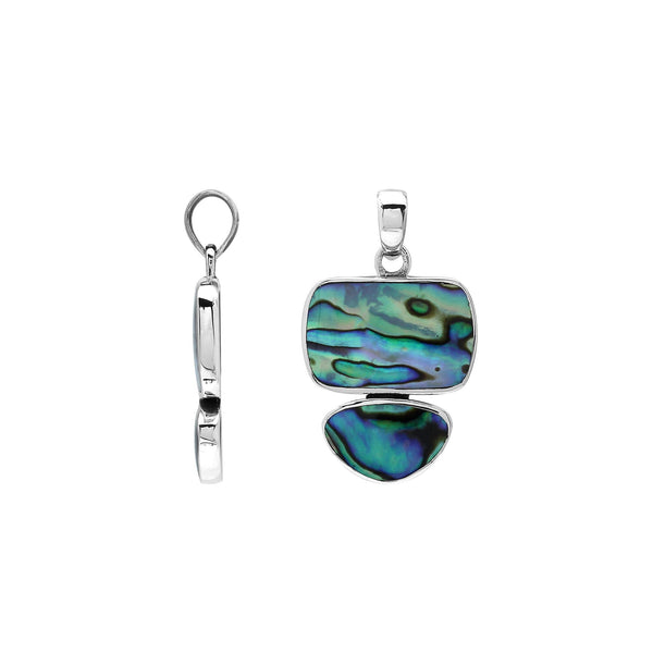 AP-6347-AB Sterling Silver Pendant with Abalone Shell Jewelry Bali Designs Inc 