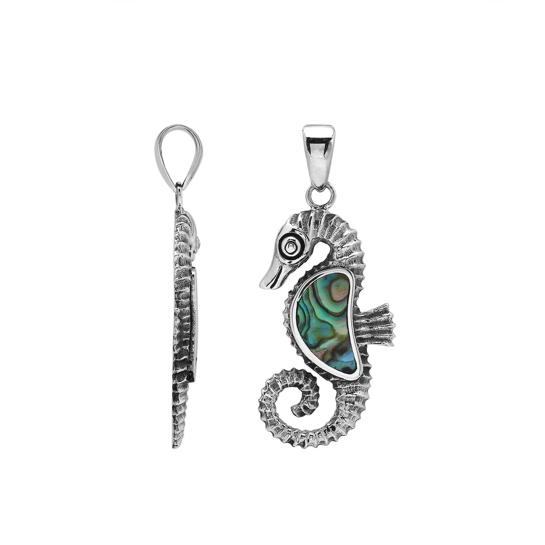 AP-6352-AB Sterling Silver Pendant with Abalone Shell Jewelry Bali Designs Inc 