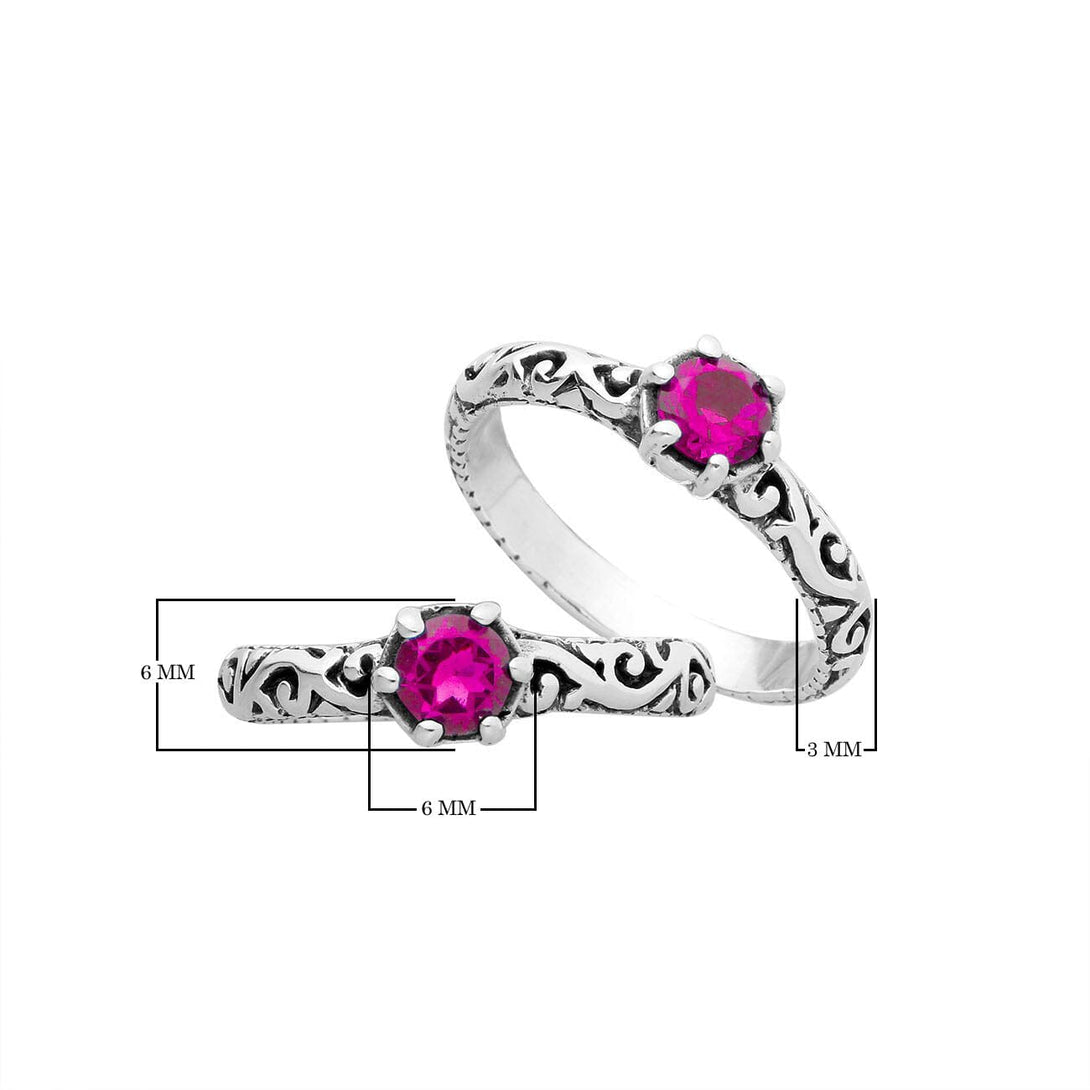 AR-1104-PQ Sterling Silver Ring With Pink Quartz Jewelry Bali Designs Inc 