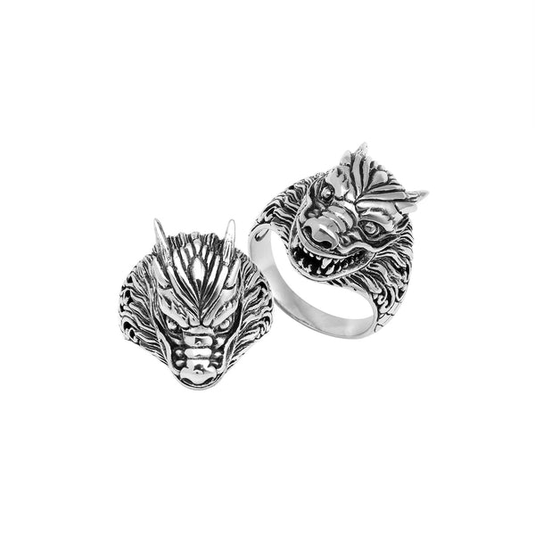 AR-1186-S-9 Sterling Silver Ring With Plain Silver Jewelry Bali Designs Inc 