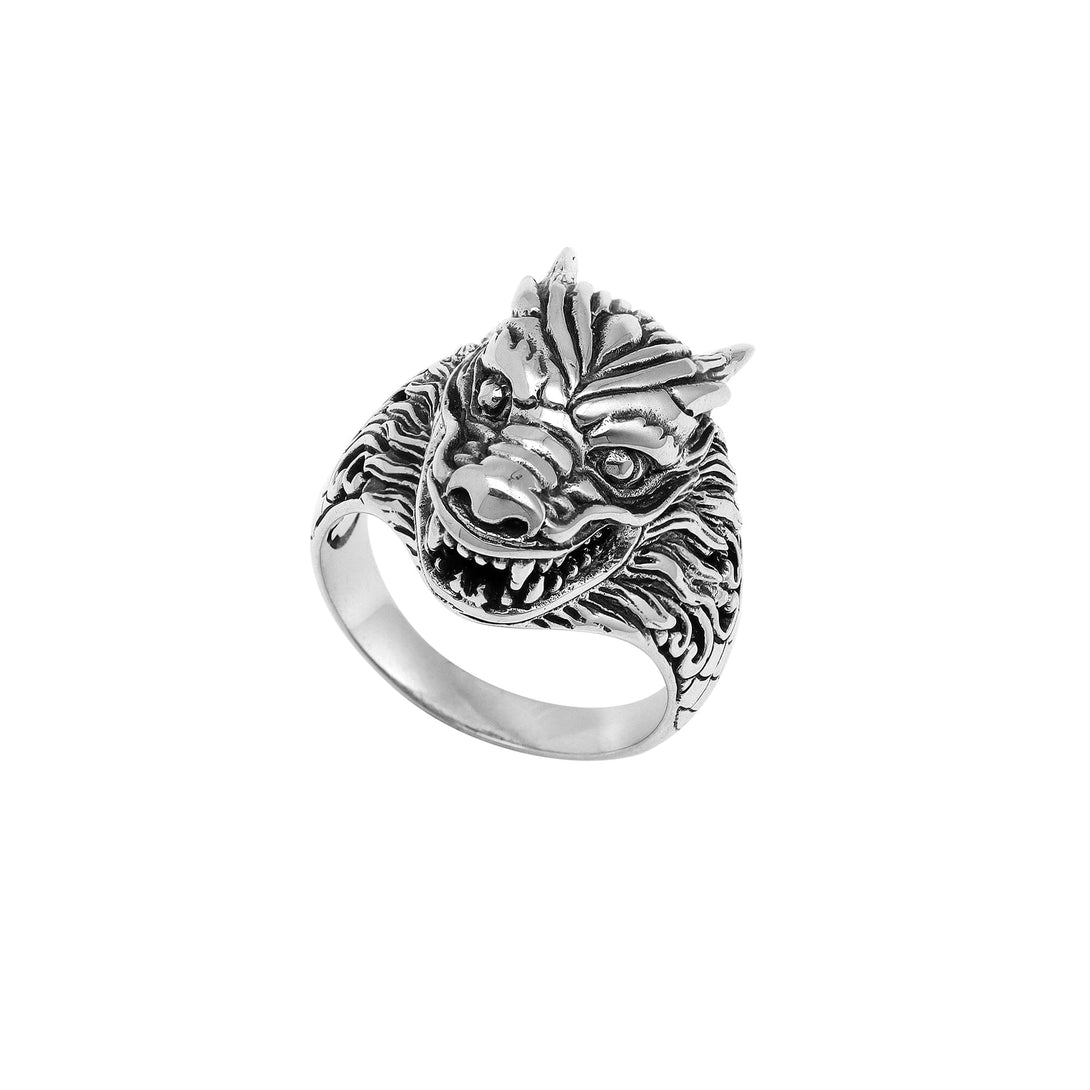 AR-1186-S-9 Sterling Silver Ring With Plain Silver Jewelry Bali Designs Inc 