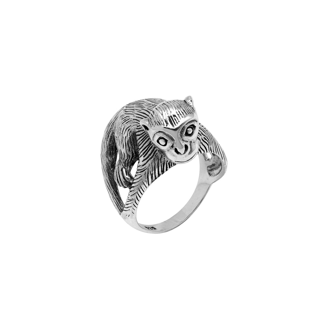 AR-1187-S-6 Sterling Silver Ring With Plain Silver Jewelry Bali Designs Inc 