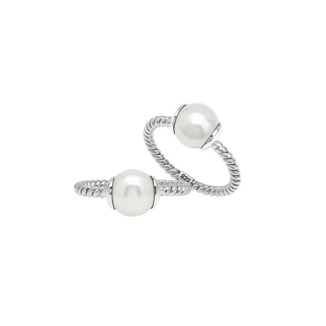 AR-6350-PE Sterling Silver Ring With Pearl Jewelry Bali Designs Inc 6 