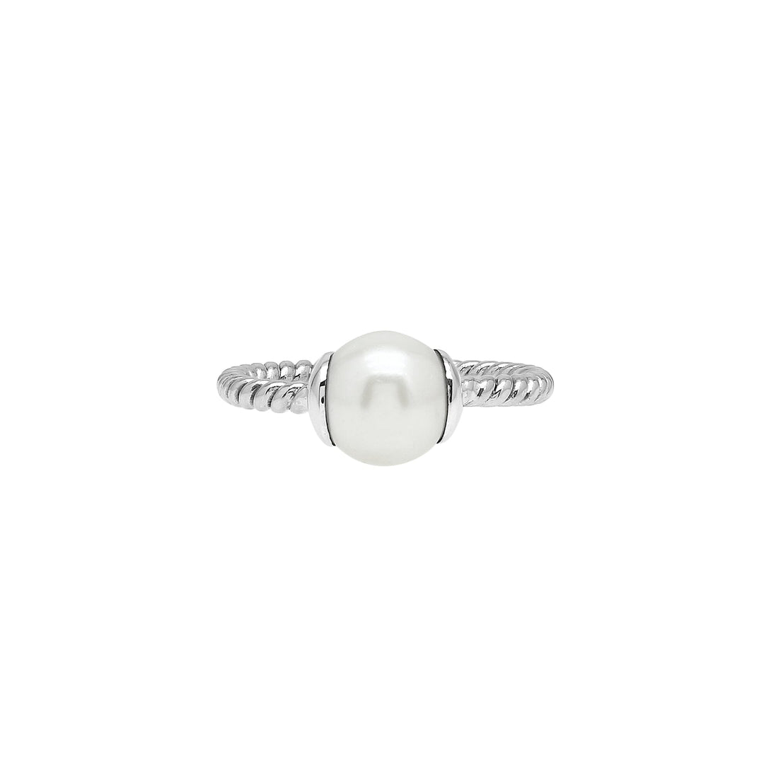 AR-6350-PE Sterling Silver Ring With Pearl Jewelry Bali Designs Inc 