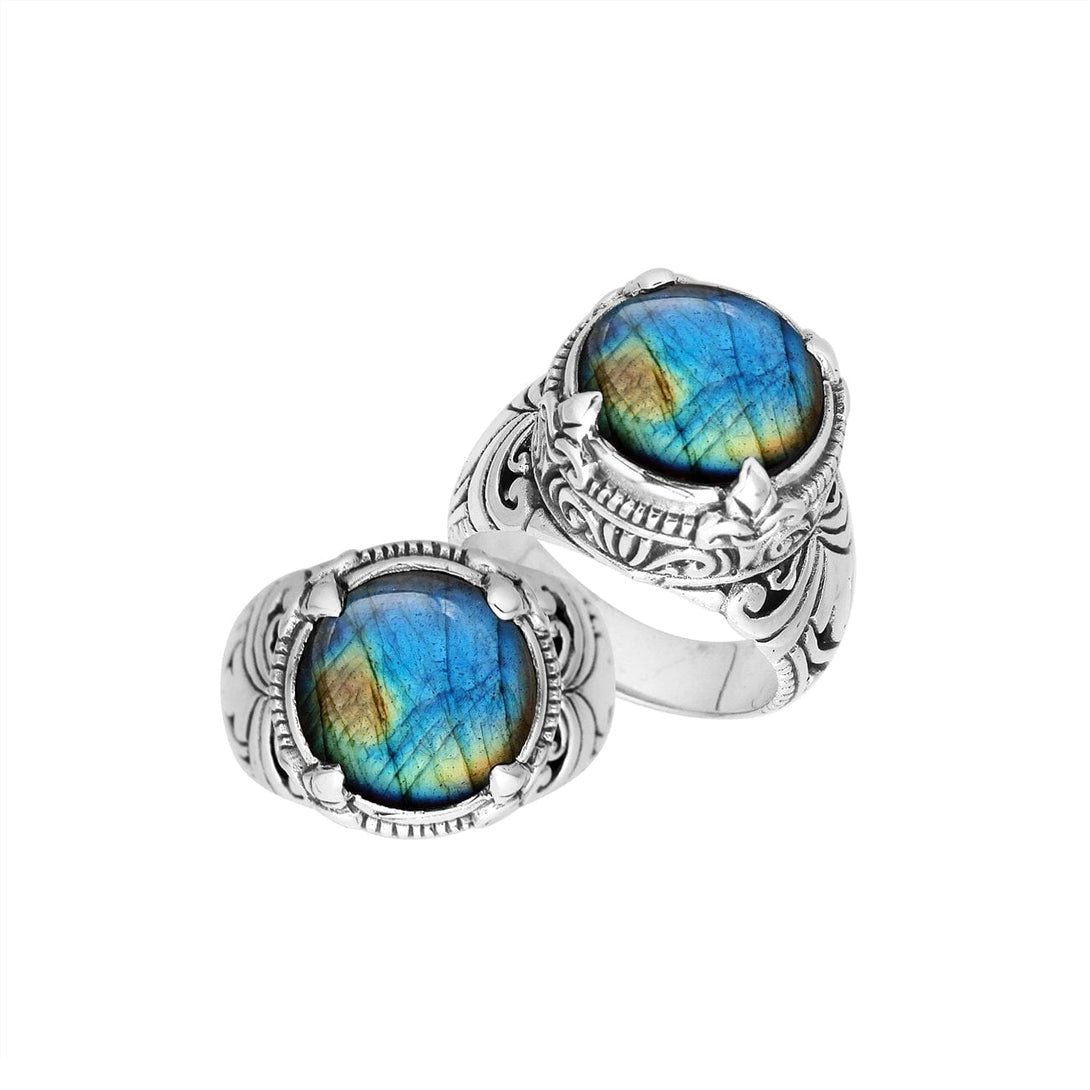 AR-8029-LB-6 Sterling Silver Ring With Labradorite Jewelry Bali Designs Inc 