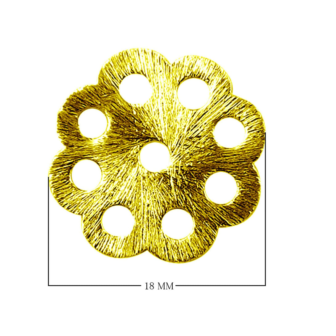 BG-360 18K Gold Overlay Flower Shape chip Bead Beads Bali Designs Inc 18MM 