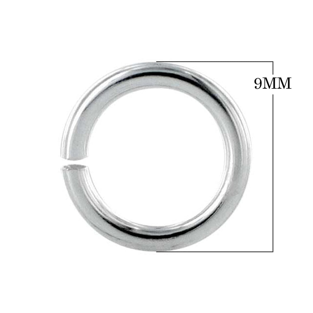 JOSS-100 Sterling Silver Open Jump Ring Beads Bali Designs Inc 9MM 