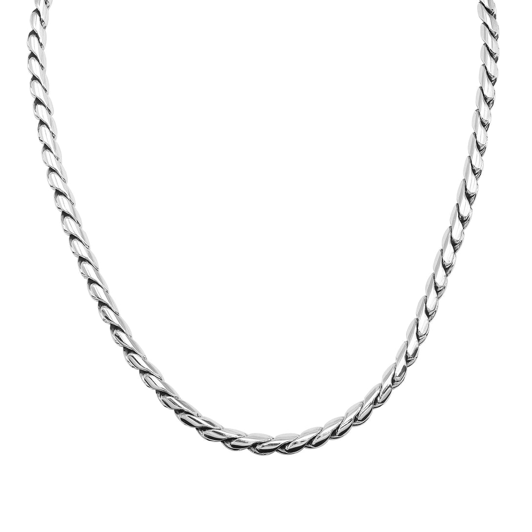 SN-0127-S-6MM Bali Hand Crafted Sterling Silver Chain With Lobster Jewelry Bali Designs Inc 18" 