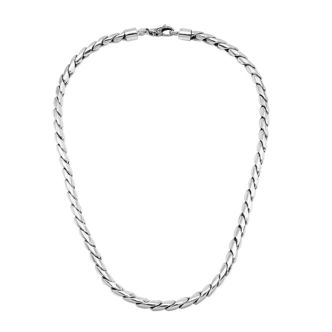 SN-0127-S-7MM Bali Hand Crafted Sterling Silver Chain With Lobster Jewelry Bali Designs Inc 