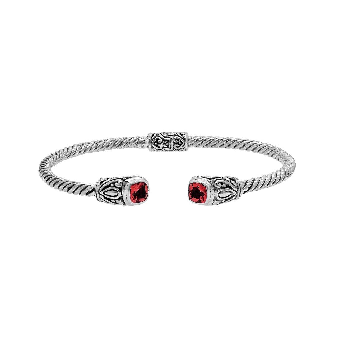 AB-1201-GA Sterling Silver Bracelet With Gemstone Jewelry Bali Designs Inc 