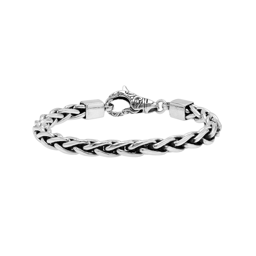 AB-6333-S-4MM-7" Bali Hand Crafted Sterling Silver Bracelet With Lobster Jewelry Bali Designs Inc 