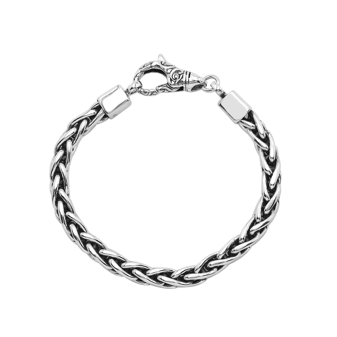 AB-6333-S-4MM-7" Bali Hand Crafted Sterling Silver Bracelet With Lobster Jewelry Bali Designs Inc 