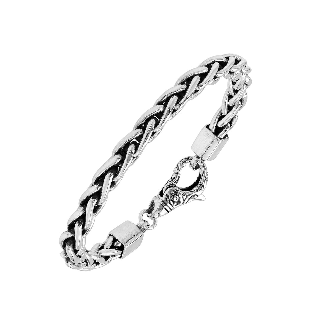 AB-6333-S-4MM-7" Bali Hand Crafted Sterling Silver Bracelet With Lobster Jewelry Bali Designs Inc 