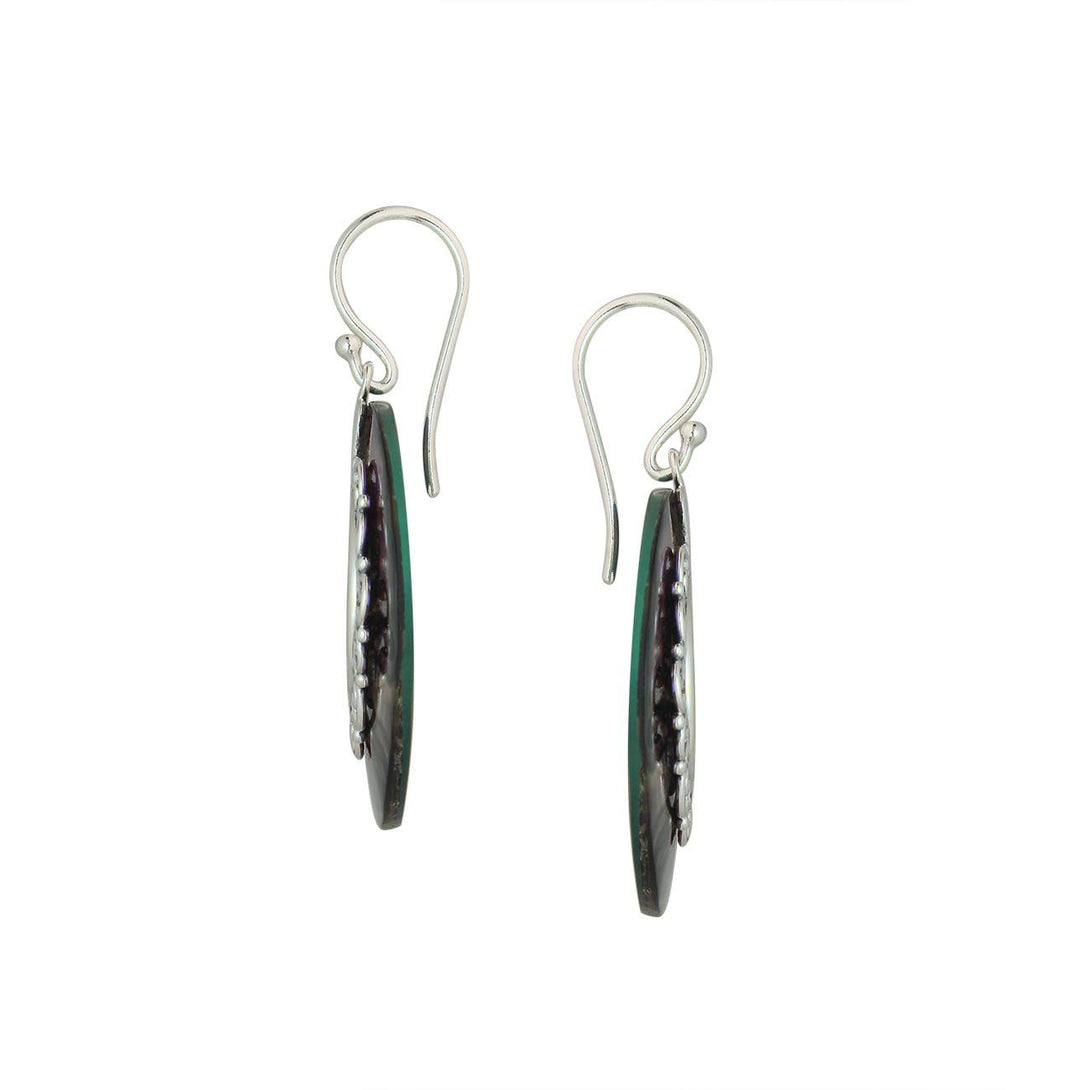 AE-1169-AB Sterling Silver Earring With Abalone Shell Jewelry Bali Designs Inc 