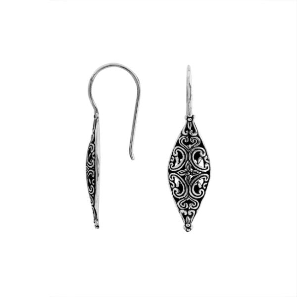 AE-6191-S Sterling Silver Earring With Plain Silver Jewelry Bali Designs Inc 